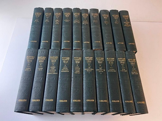 HARVARD CLASSICS 20 Volume Hardcxover Book Set 1917 P F Collier & Son
