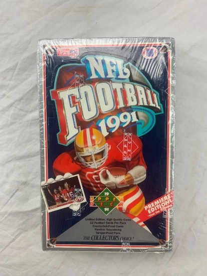 1991 Upper Deck Football Box Premiere Edition- 36 pack Factory Sealed Wax Box