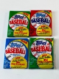 1987-1990 Topps Baseball Lot of 4 Wax Packs SEALED