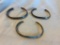 Lot of 3 Very Similar 925 Sterling Silver Bangle/Cuff Bracelets 32.77 grams TW