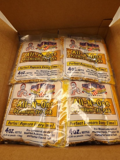CASE OF 24 GREAT NORTHERN POP CORN PACKS