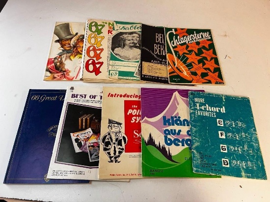 Lot of 10 Vintage Song Books Sheet Music