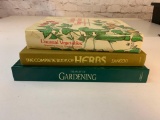 Lot of 3 Books About Plants Incl. Vegetables, Herbs, and General Gardening