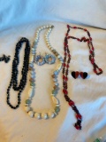 Lot of 3 Misc. Beaded Costume Necklace and Earring Sets