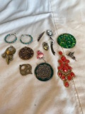 Lot of 13 Misc. Costume Pendants, and Charms of Various Styles, Colors, and Materials