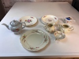 Lot of Vintage China Dinnerware- Plates, Sugar Bowl, creamer and more