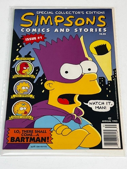 SIMPSONS Comics and Stories 1 Special Collector's Edition Comic with Poster