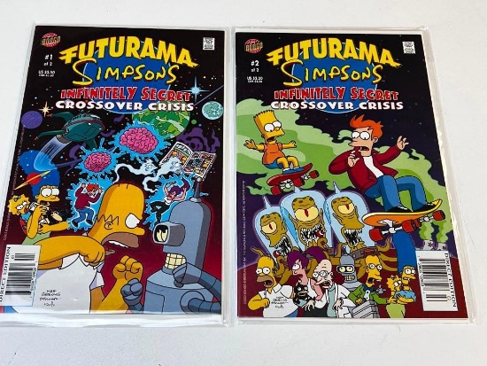 FUTURAMA SIMPSONS Infinitely Secret Crossover Crisis Series 1 & 2 Bongo Comics