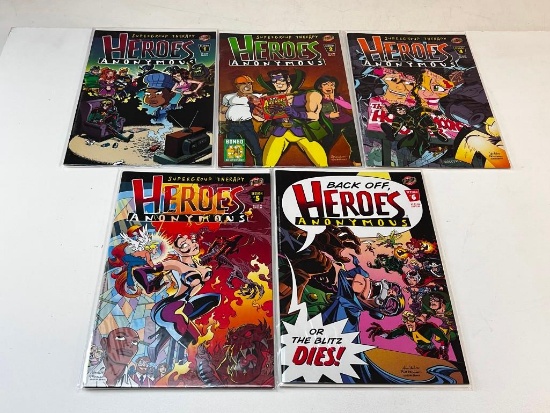 Bongo Comics HEROES ANONYMOUS Supergroup Therapy Comics 1-6 Complete Set