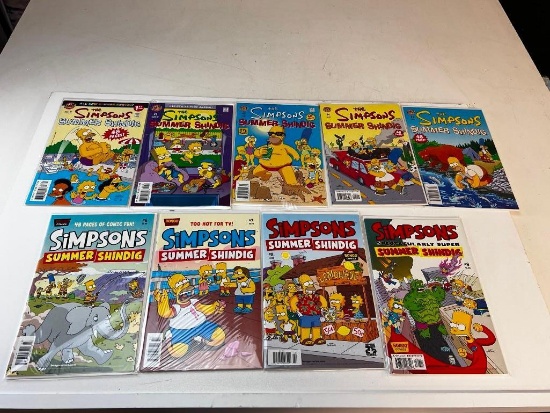 THE SIMPSONS Summer Shindig Bongo Comics 1-9 Complete Series Set