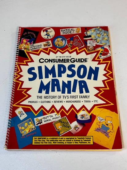 SIMPSON MANIA The History Of TV?s First Family 1990 Consumer Guide Book