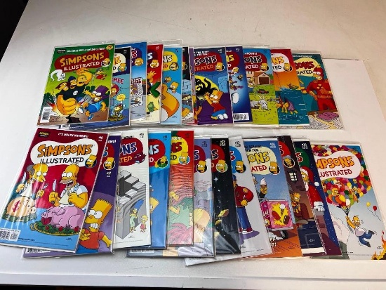 SIMPSONS illustrated Bongo Comics Run of 25 Comics 3-27