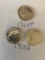 Lot of 3 Roosevelt Dimes 1964 P, 2ea 1964 D, 90% Silver,