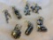 Lot of 7 Misc. Silver-Toned Matching Bracelet Charms and/or Necklace Pendants