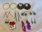 Lot of 12 Misc. Pairs of Pierced and Clip-On Costume Earrings