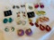 Lot of 16 Pairs of Misc. Pierced and Clip-On Costume Earrings