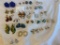 Lot of 22 Misc. Pairs of Clip On and Pierced Costume Earrings