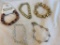 Lot of 5 Misc. Chain and Beaded Costume Bracelets