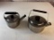Lot of 2 Vintage Farberware Stainless Steel Tea Kettles
