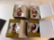 Lot of 4 Glass SANTA Christmas Ornaments with boxes
