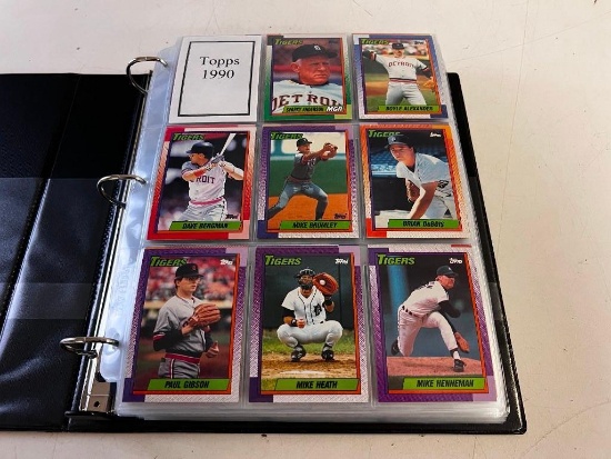 DETROIT TIGERS Binder full of 1990 Baseball Cards with Minor League Cards