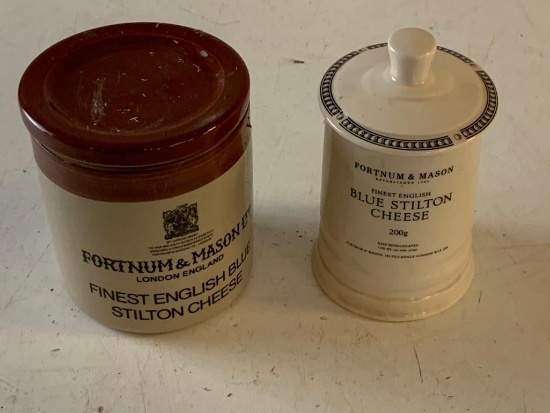 Fortnum & Mason Ltd Stilton Cheese Crock & Lid Stoneware and Fortnum & Mason Cheese Crock with lid