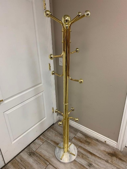 Large Brass Coat Rack