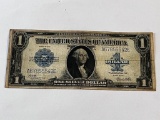 1923 US $1 One Dollar Silver Certificate Blue Seal Large Currency Note