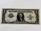 1923 US $1 One Dollar Silver Certificate Blue Seal Large Currency Note