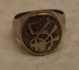 WW2 5th Air Corp Silver Plate Ring Size 10