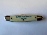 Advertising 2 Blade Pocket Knife Clifton Agri-Services Ranger Blades