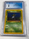 1999 Pokemon ODDISH Jungle 1st Edition Card Graded 5 EX by CGC