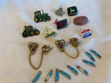 Lot of 19 Misc. Small costume Brooches and Lapel Pins