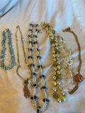 Lot of 6 Misc. Beaded and Pendant Costume Necklaces