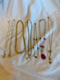 Lot of 7 Misc. Chain and Pendant Costume Necklaces