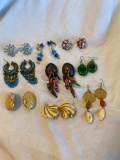 Lot of 9 Misc. Pairs of Pierced and Clip-On Costume Earrings