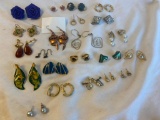 Lot of 22 Misc. Pairs of Clip On and Pierced Costume Earrings
