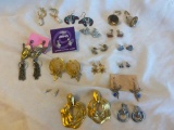 Lot of 16 Misc. Pairs of Pierced Costume Earrings