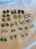Lot of 18 Misc. Pairs of Pierced and Clip-On Costume Earrings