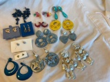 Lot of 14 Pairs of Misc. Pierced Costume Earrings