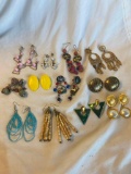 Lot of 12 Misc. Pairs of Pierced Clip-On Earrings