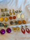 Lot of 13 Misc. Pairs of Peirced Costume Earrings
