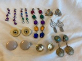 Lot of 9 Pairs of Misc. Pierced and Clip-On Costume Earrings