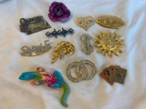 Lot of 12 Misc. Costume Brooches and Pins