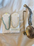 Lot of 4 Misc. Beaded, Chain and Pendant Costume Necklaces