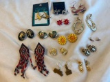 Lot of 14 Misc. Pierced and Clip-On Costume Earrings
