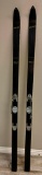 Vintage HEAD 360 1960's black 205 cm Downhill Skis Marker Bindings Safety Straps