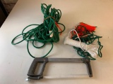 Tool Lot- Heavy Duty Extension Cord, Hand Saw and Some Rope