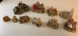 Lot of 10 Lilliput Lane Cottage Collection House Figurines