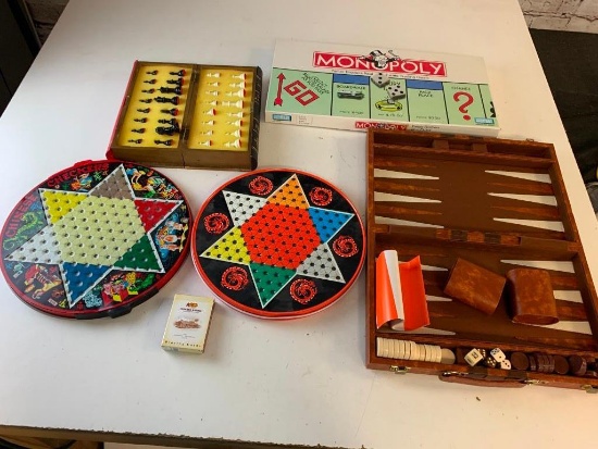 Lot of Games for the whole family- Monopoly, Cgess, backgammon, Chinese checkers and Checkers
